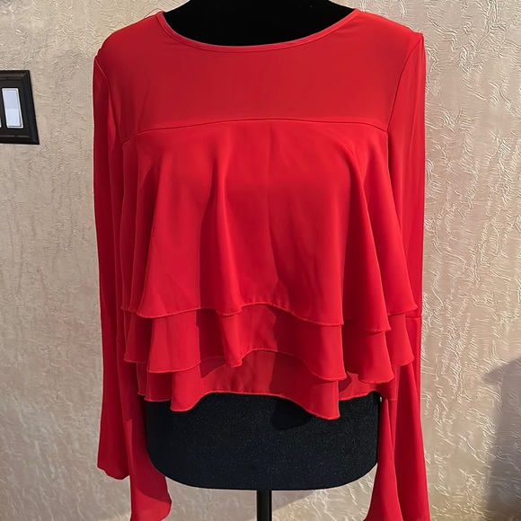 another story Tops - Another story red ruffle top